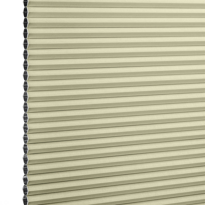 Stoffmuster DUETTE® Architella Elan Dark P46631 in Beige – abdunkelnd