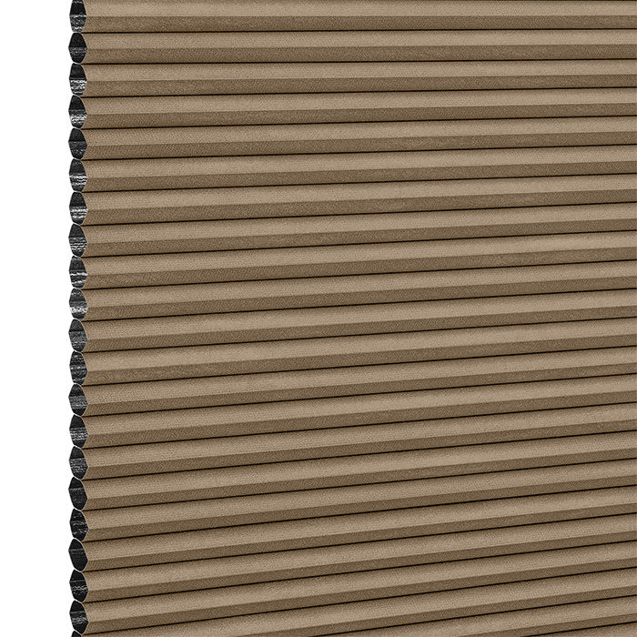 Stoffmuster DUETTE® Classic Dark P27403 in Braun – abdunkelnd