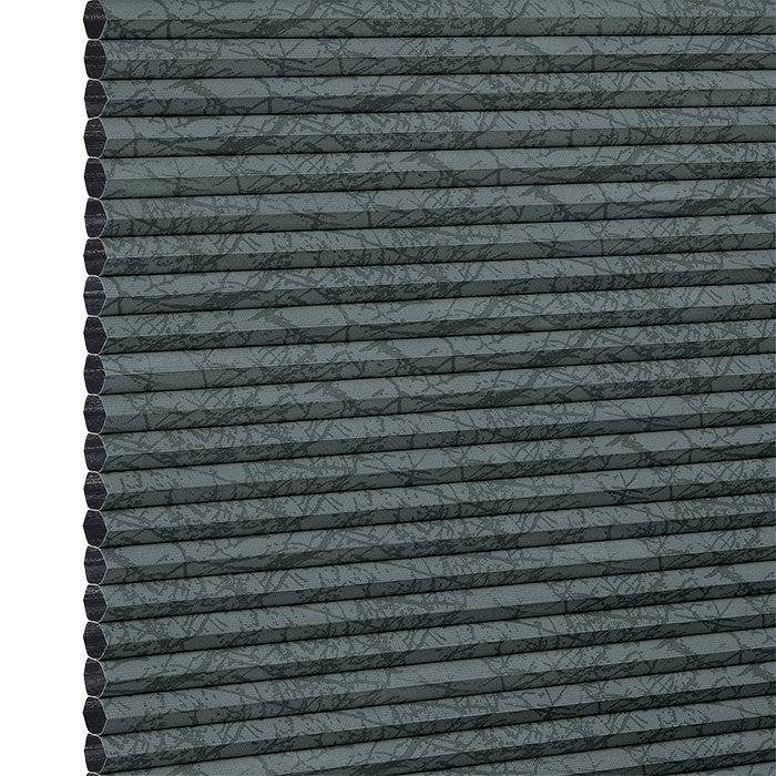 Stoffmuster DUETTE® Fixé Montana Dark P31550 in Schwarz – abdunkelnd