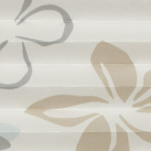 Stoffmuster Satin Dekor P2878 in Weiß-Beige – lichtdurchlässig