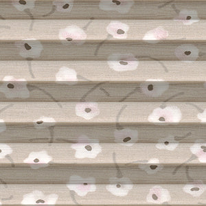 Stoffmuster Plissee P2058 in Weiß-Beige – transparent