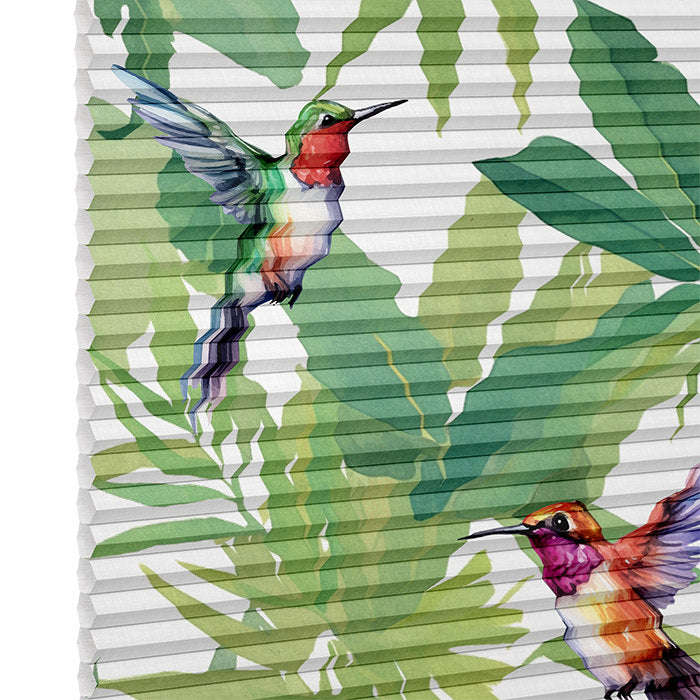 Stoffmuster DUETTE® EL Kolibri P35403 in Weiß