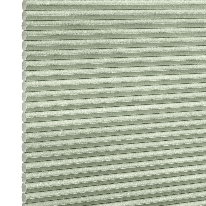 Stoffmuster DUETTE Fixé Pearl Topar Fulltone P30833 in Grün