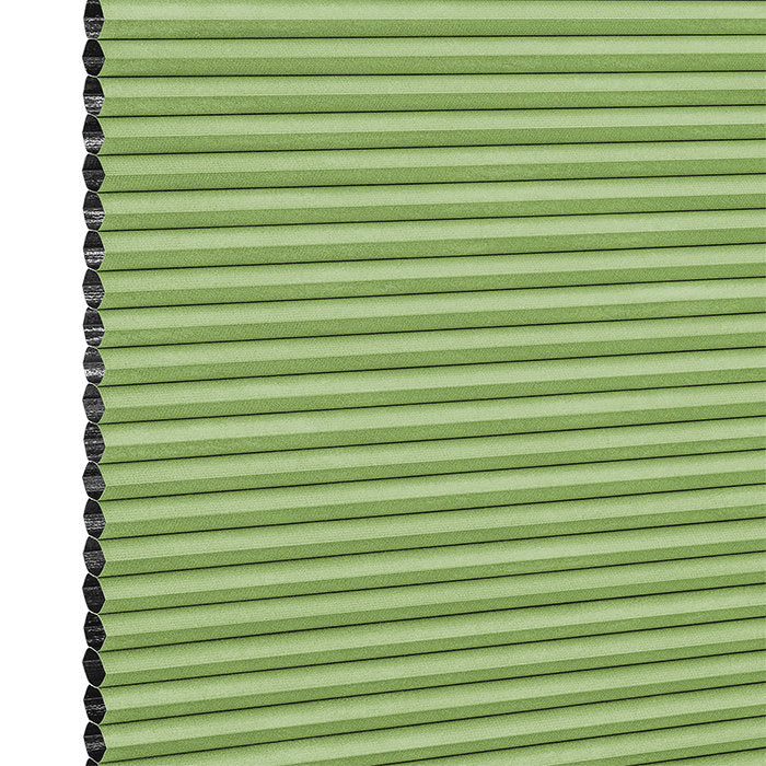 Stoffmuster DUETTE® Unicasa Dark P39106 in Grün – abdunkelnd