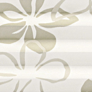 Stoffmuster Satin Dekor P2740 in Weiß-Beige – lichtdurchlässig