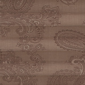 Stoffmuster Struktur II / Paisley P2888 in Braun – abdunkelnd